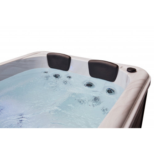 Riley 3-Person Hot Tub, Studio Series, 26 Powerful Massage Jets, 2 Cushioned Neck Pillows, WS-291