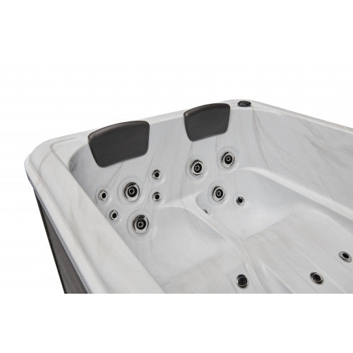 Riley 3-Person Hot Tub, Studio Series, 26 Powerful Massage Jets, 2 Cushioned Neck Pillows, WS-291