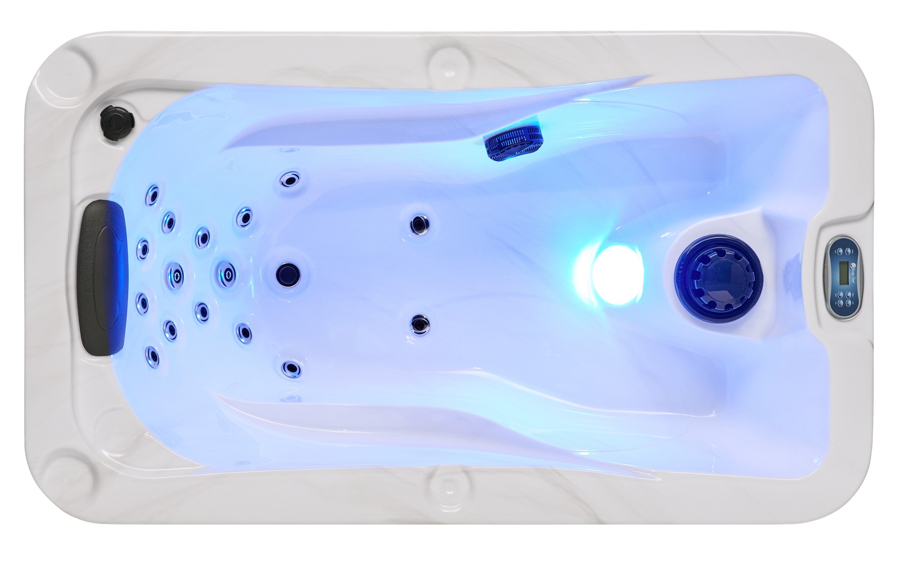 Solo 1 Person Hot Tub, Studio Series, 17 Adjustable Massage Jets, Cushioned Neck Pillow, WS-599