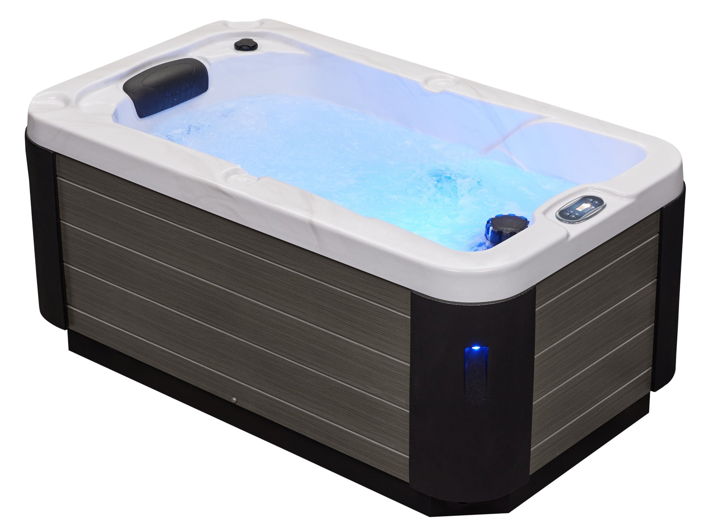 Solo 1 Person Hot Tub, Studio Series, 17 Adjustable Massage Jets, Cushioned Neck Pillow, WS-599