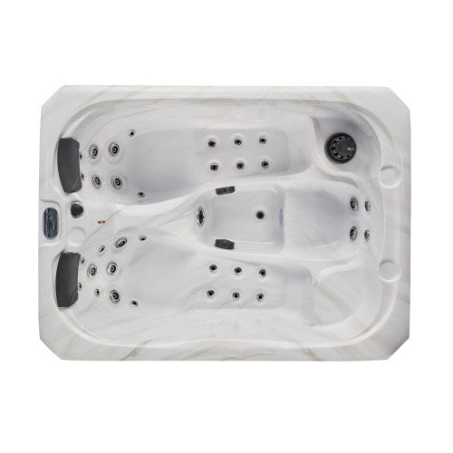 Largo 3 Person Hot Tub, Studio Series, 34 Adjustable Massage Jets, 2 Ultra Comfortable Lounge Seat, 2 Cushioned Neck Pillows, WS-696-CG
