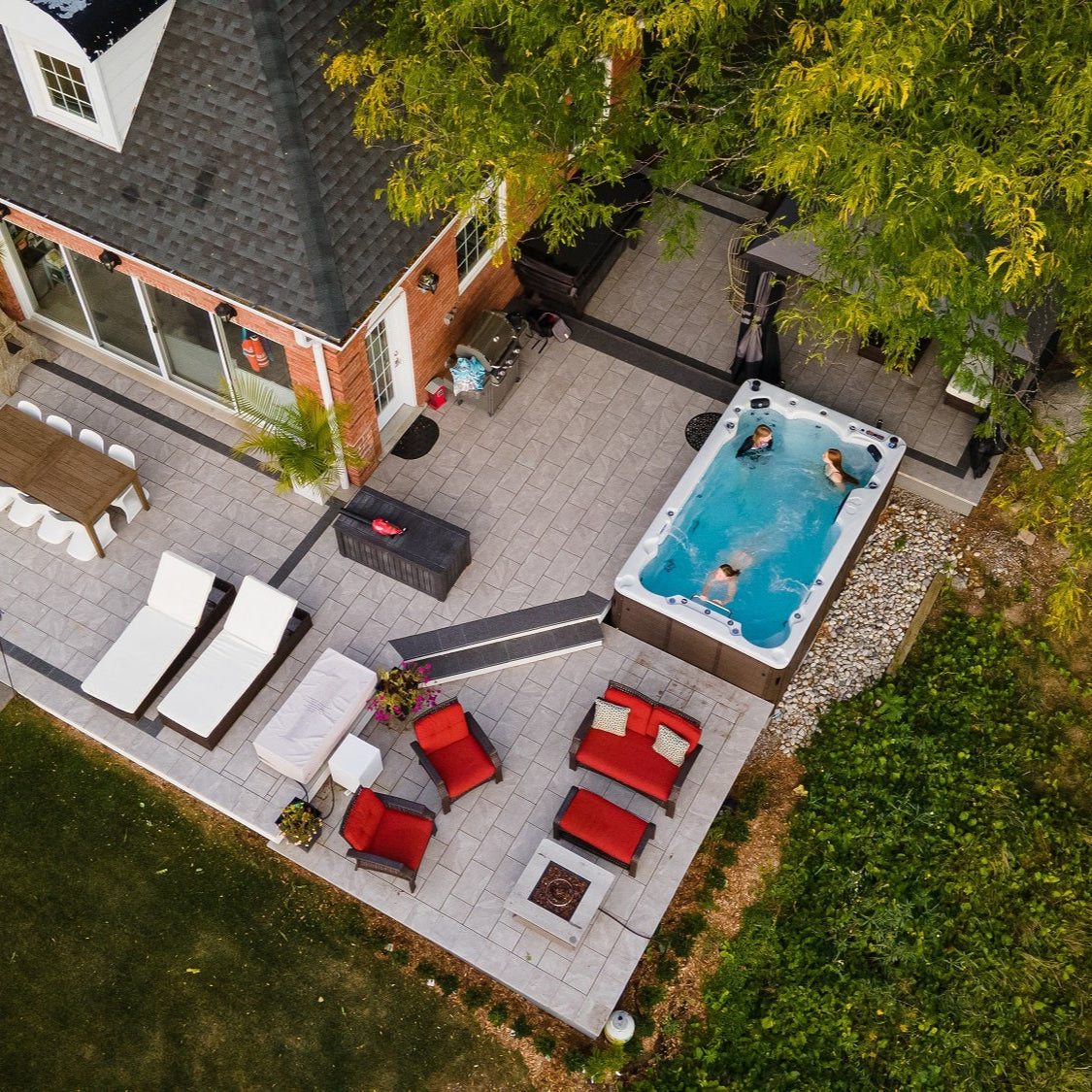 St. Lawrence Swim Spa, 13ft 12-Personm, 39 Hydrotherapy Jets, 3 Wide River Jets, KS-10027, 847028001523