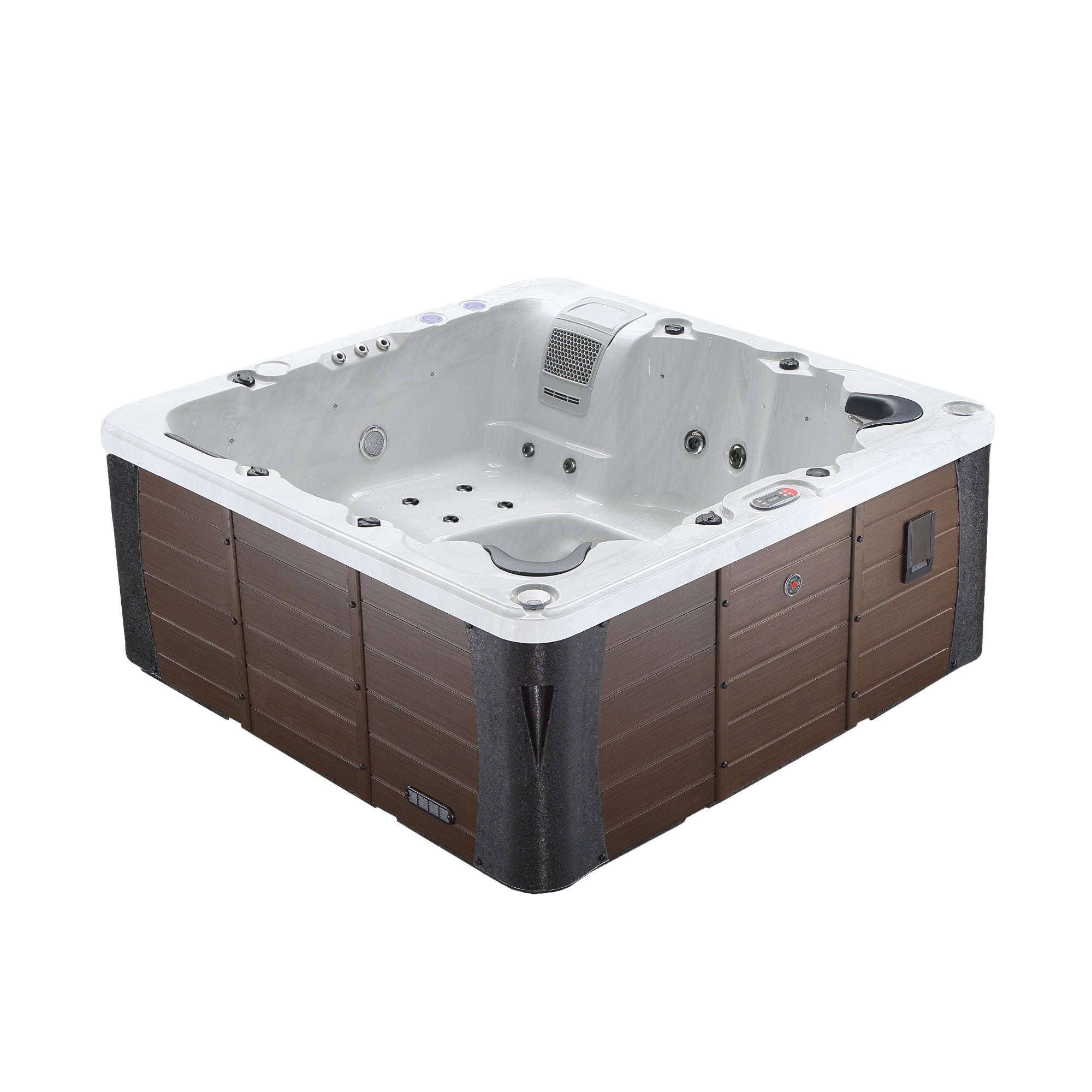 Erie SE Hot Tub, GL 6-Person, 46 Hydrotherapy Jet, Waterfall & Aromatherapy, KH-10104, 847028000366