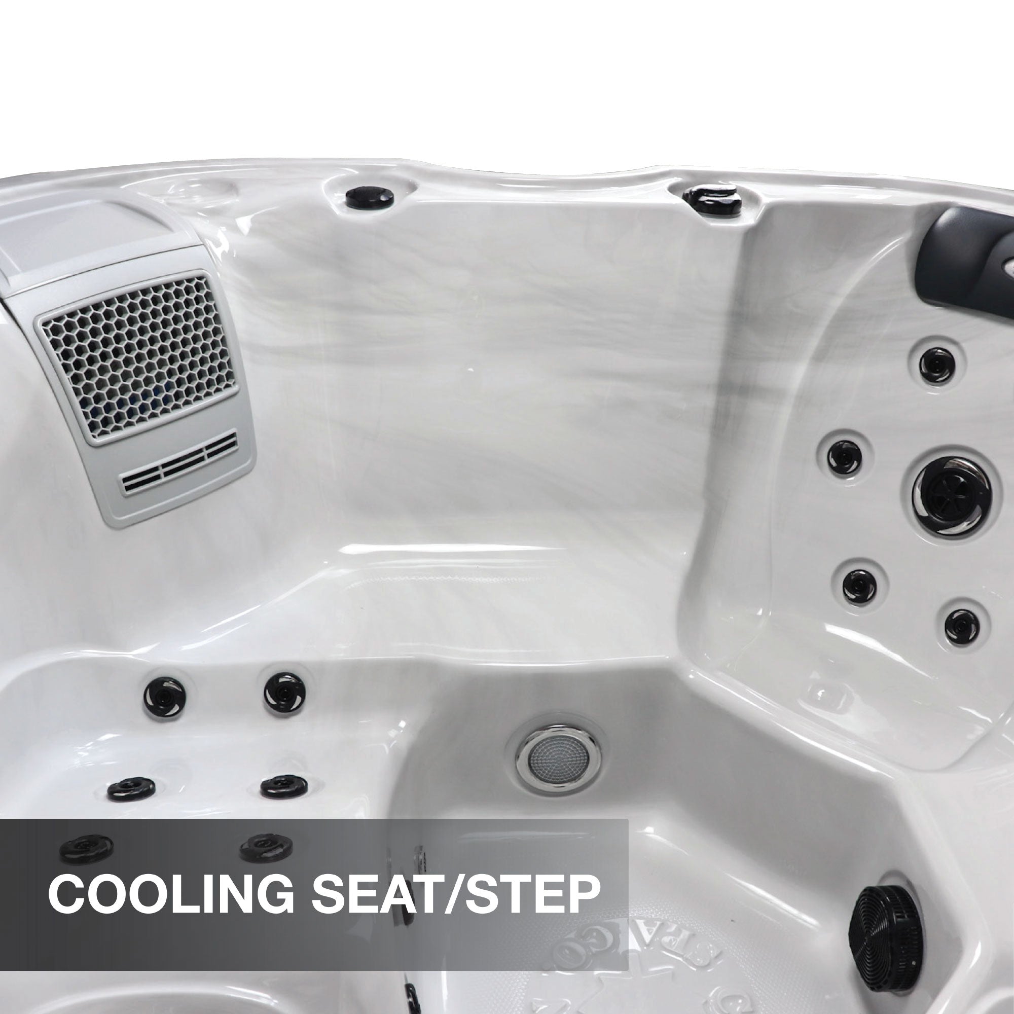 Cambridge Hot Tub, 6-Person, 34 Hydrotherapy Jets, Waterfall & Aromatherapy, KH-10141, 847028000823