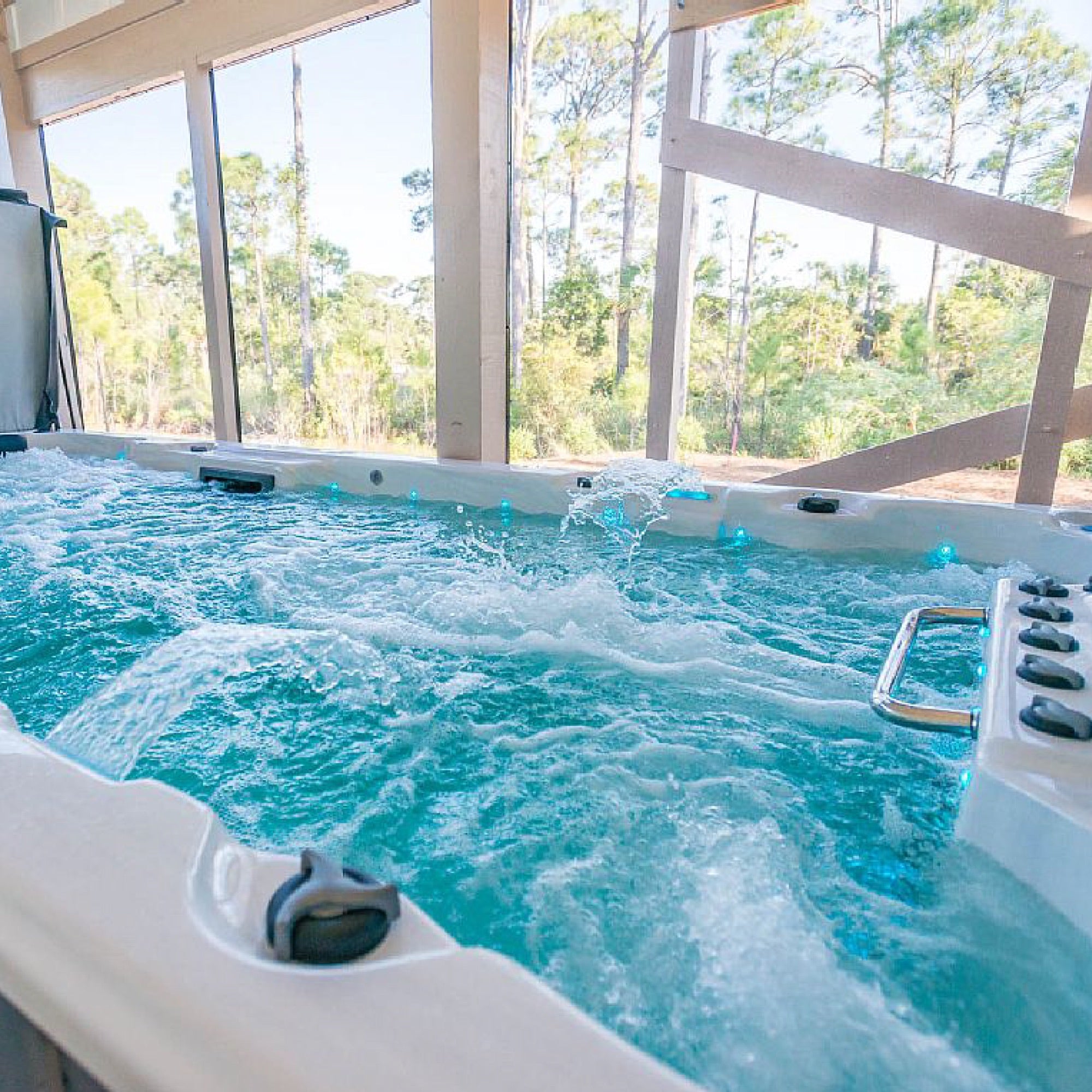 St. Lawrence Swim Spa, 16ft 15-Person, 72 Hydrotherapy Jets, 2 Wide River Jets, KS-10028, 847028001530