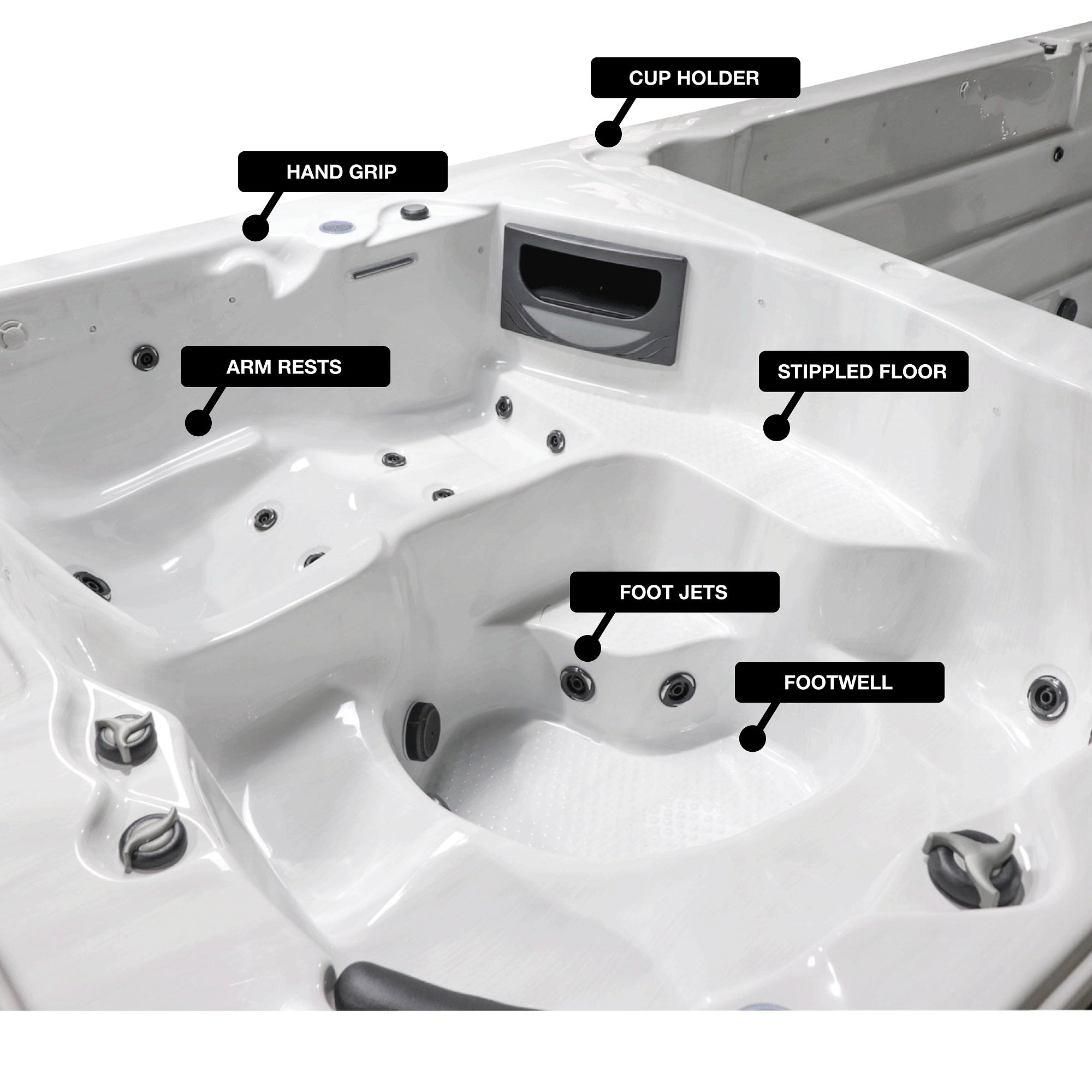 St. Lawrence Swim Spa, 20ft 17-Person, 73 Hydrotherapy Jets , 3 River Jets, 54 inches deep, KS-10029, 847028001547