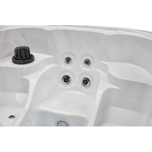 Largo 3 Person Hot Tub, Studio Series, 34 Adjustable Massage Jets, 2 Ultra Comfortable Lounge Seat, 2 Cushioned Neck Pillows, WS-696-CG